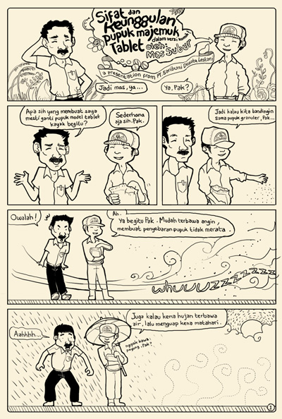 Komik halaman 1: sifat dan keunggulan pupuk majemuk tablet