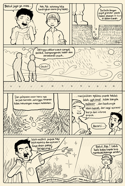 Komik halaman 2: keunggulan pupuk tablet